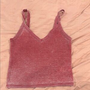 Women's Pink Knit Tank Top